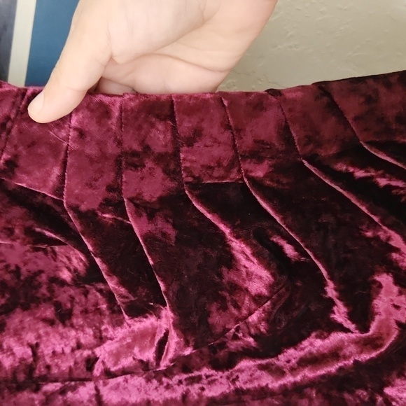 Eliza J Velvet Wine color One Sleeve Dress Date Night Formal Sexy Flirty - Picture 6 of 11